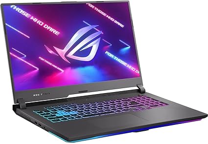 ASUS ROG Strix G17 (2022) Gaming Laptop, 17.3” 144Hz IPS FHD Display, NVIDIA GeForce RTX 3050 GPU, AMD Ryzen 7 6800H Processor, 16GB DDR5 RAM, 512GB SSD, RGB Keyboard, Windows 11, G713RC-RS73