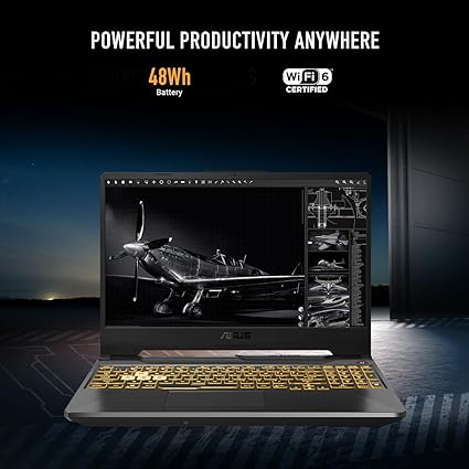 ASUS TUF Gaming A15 (2024) Gaming Laptop, 15.6” FHD 144Hz Display, NVIDIA® GeForce RTX™ 2050, AMD Ryzen™ 5 7535HS, 8GB DDR5, 512GB PCIe® Gen4 NVMe™ SSD, Wi-Fi 6, Windows 11, FA506NF-ES51